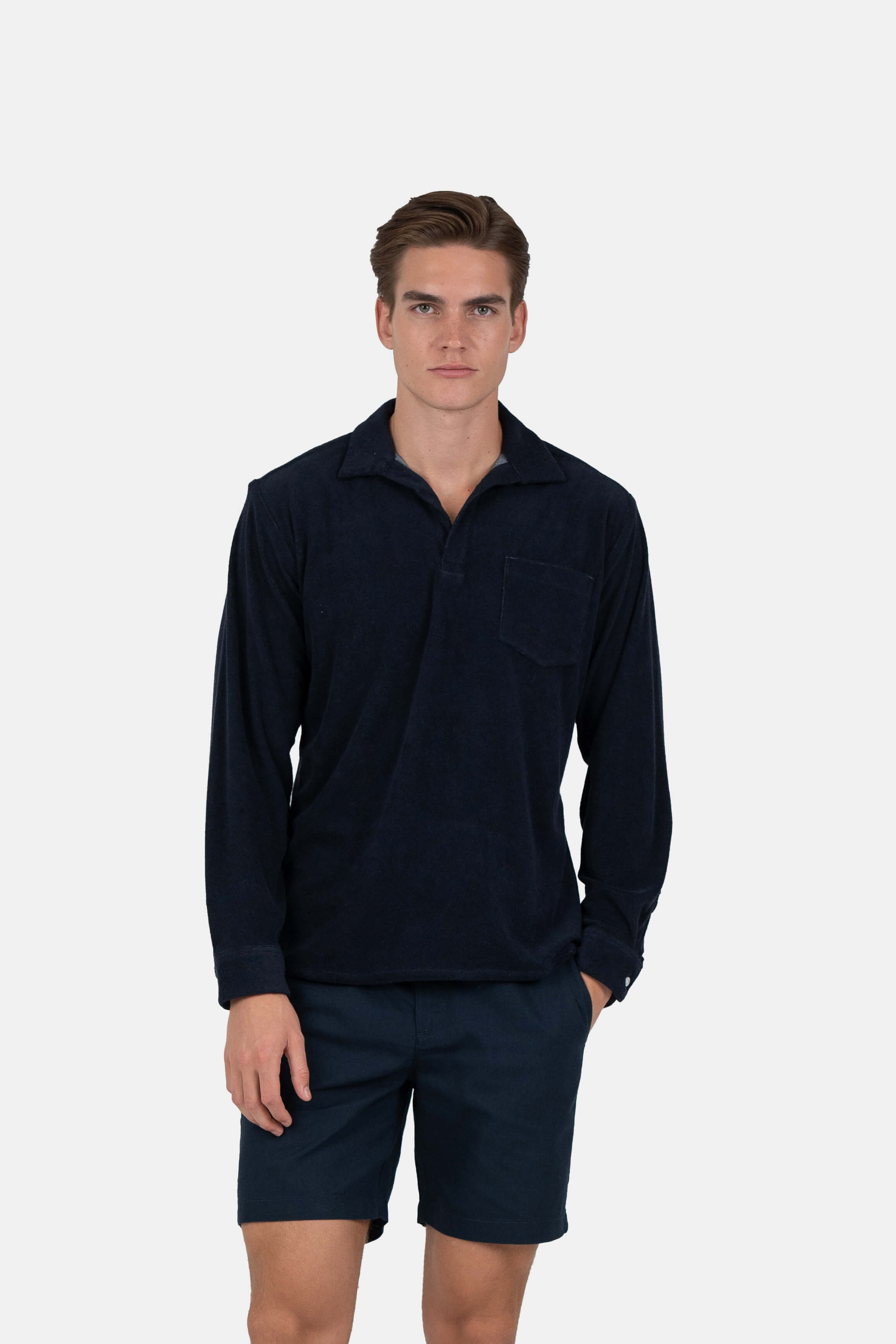 Terry Polo LS Navy | Skagen-clothing.dk